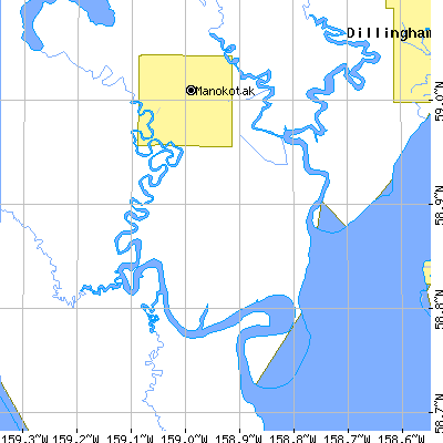 Zip code 99628 close-up map