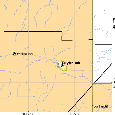 Zip code 61770 close-up map