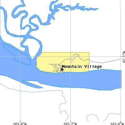 Zip code 99632 close-up map