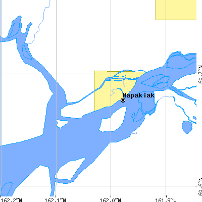 Zip code 99634 close-up map