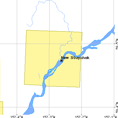 Zip code 99636 close-up map