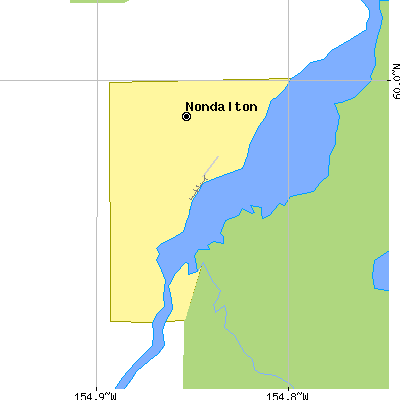 Zip code 99640 close-up map