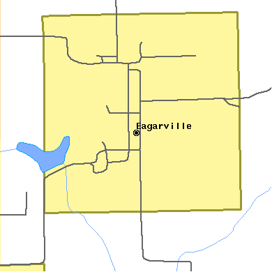 Zip code 62023 close-up map