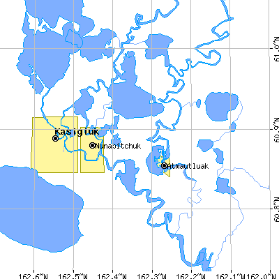 Zip code 99641 close-up map
