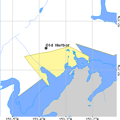 Zip code 99643 close-up map