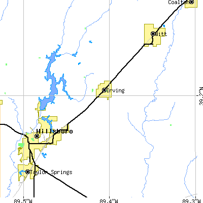 Zip code 62051 close-up map