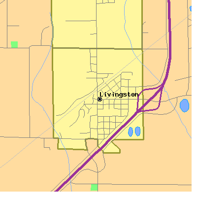 Zip code 62058 close-up map