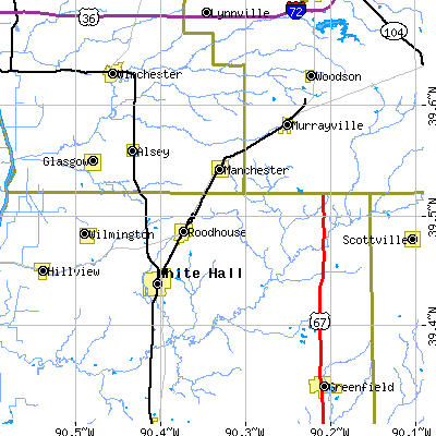 Zip code 62082 close-up map