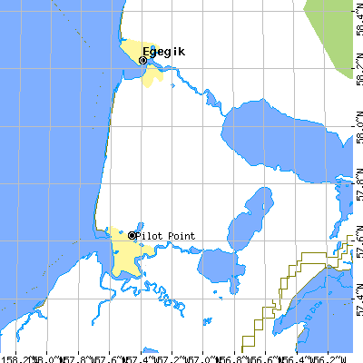 Zip code 99649 close-up map