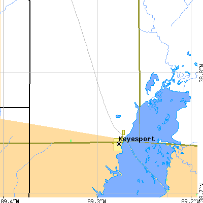 Zip code 62253 close-up map