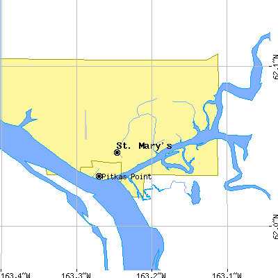 Zip code 99658 close-up map
