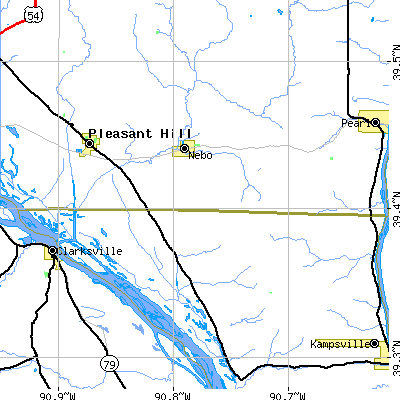 Zip code 62355 close-up map