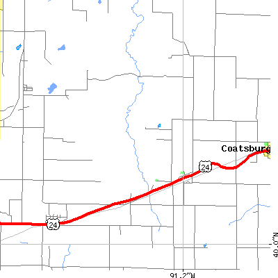 Zip code 62359 close-up map