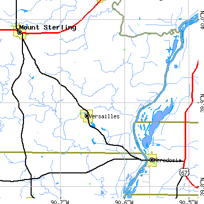Zip code 62378 close-up map