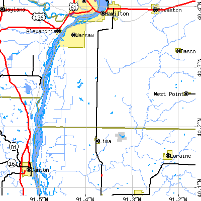 Zip code 62379 close-up map