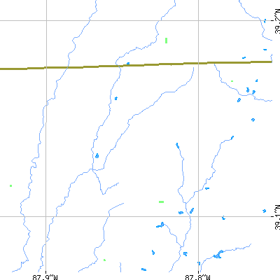 Zip code 62413 close-up map