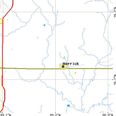 Zip code 62431 close-up map