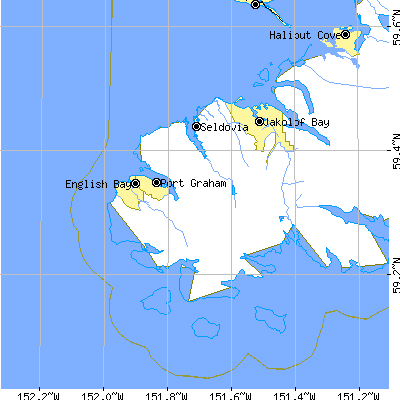 Zip code 99663 close-up map