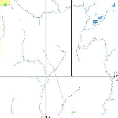 Zip code 62438 close-up map