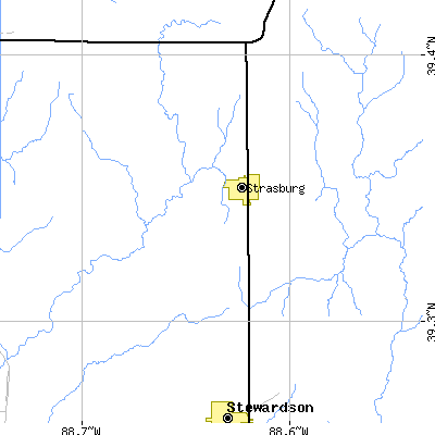 Zip code 62465 close-up map