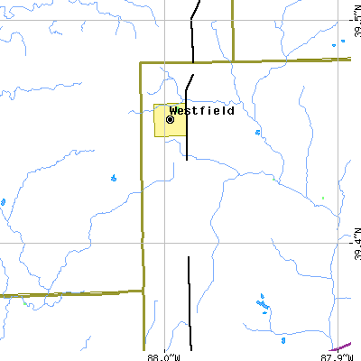 Zip code 62474 close-up map