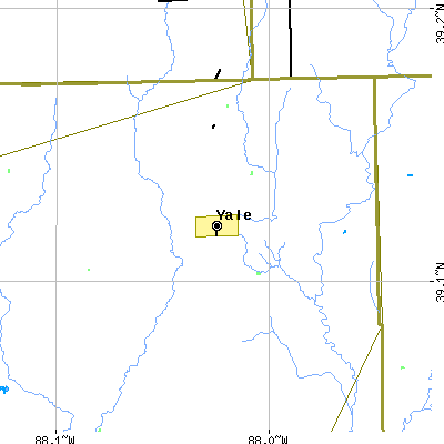 Zip code 62481 close-up map