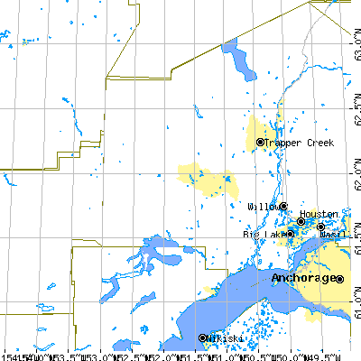 Zip code 99667 close-up map