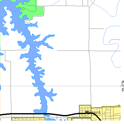 Zip code 62517 close-up map