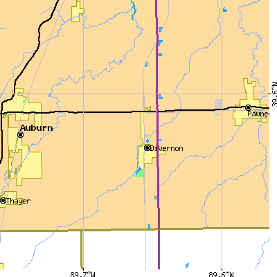 Zip code 62530 close-up map