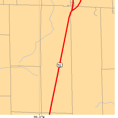Zip code 62532 close-up map