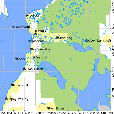 Zip code 99669 close-up map