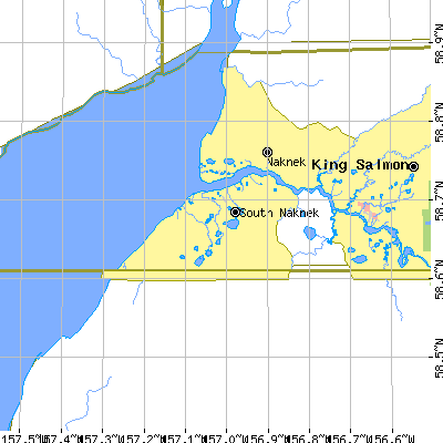Zip code 99670 close-up map