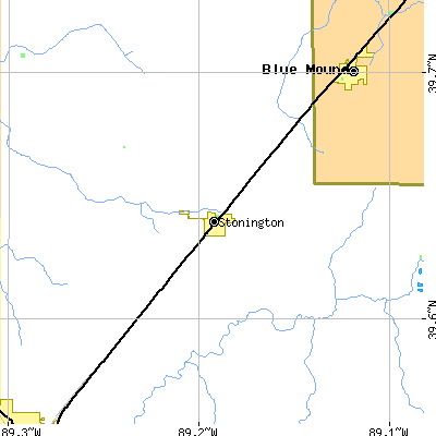 Zip code 62567 close-up map
