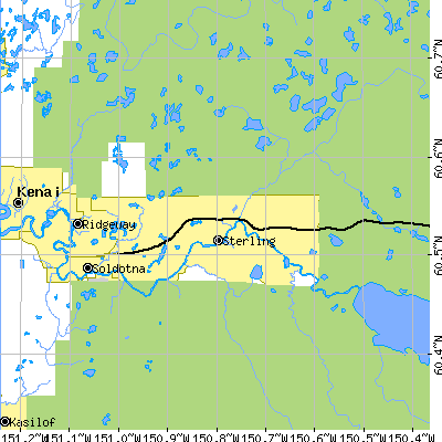Zip code 99672 close-up map