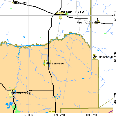 Zip code 62642 close-up map