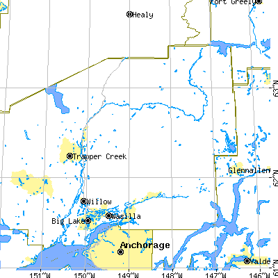 Zip code 99676 close-up map