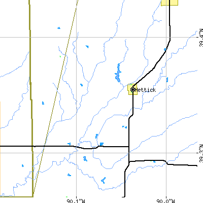 Zip code 62649 close-up map