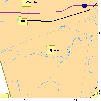 Zip code 62661 close-up map
