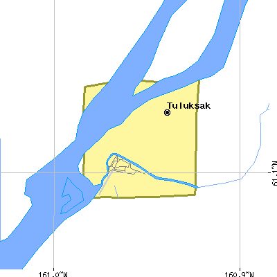 Zip code 99679 close-up map