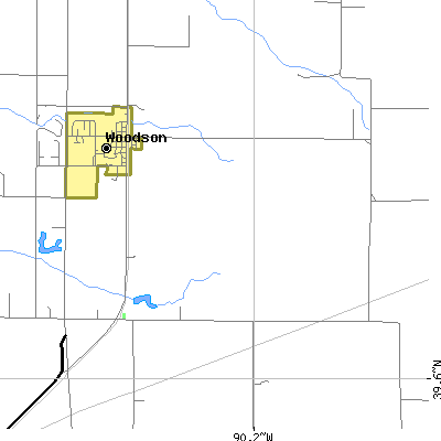 Zip code 62695 close-up map