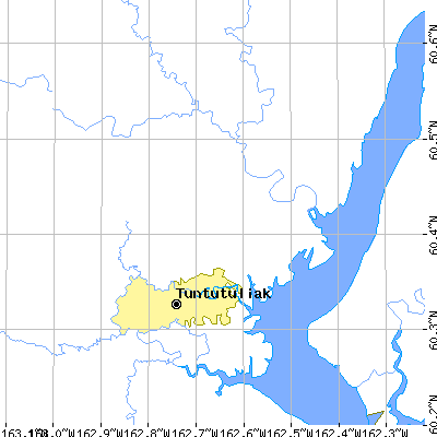 Zip code 99680 close-up map