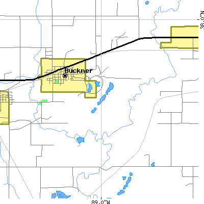 Zip code 62819 close-up map