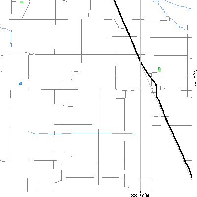 Zip code 62829 close-up map