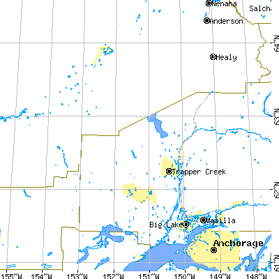 Zip code 99683 close-up map