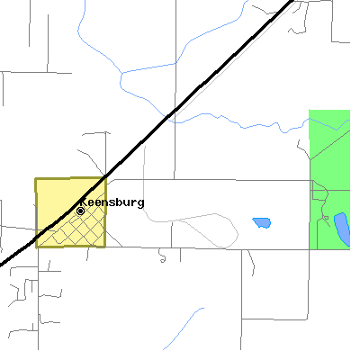 Zip code 62852 close-up map