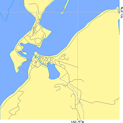 Zip code 99685 close-up map