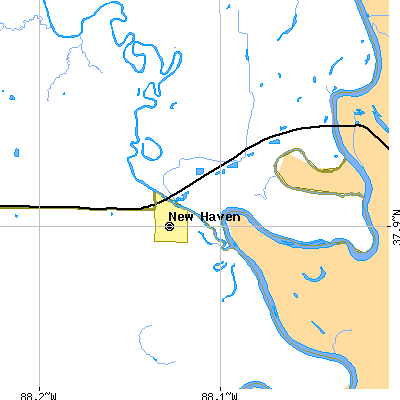 Zip code 62867 close-up map