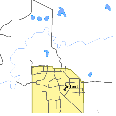 Zip code 62874 close-up map