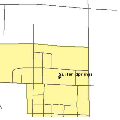 Zip code 62879 close-up map
