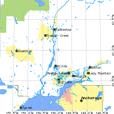 Zip code 99688 close-up map